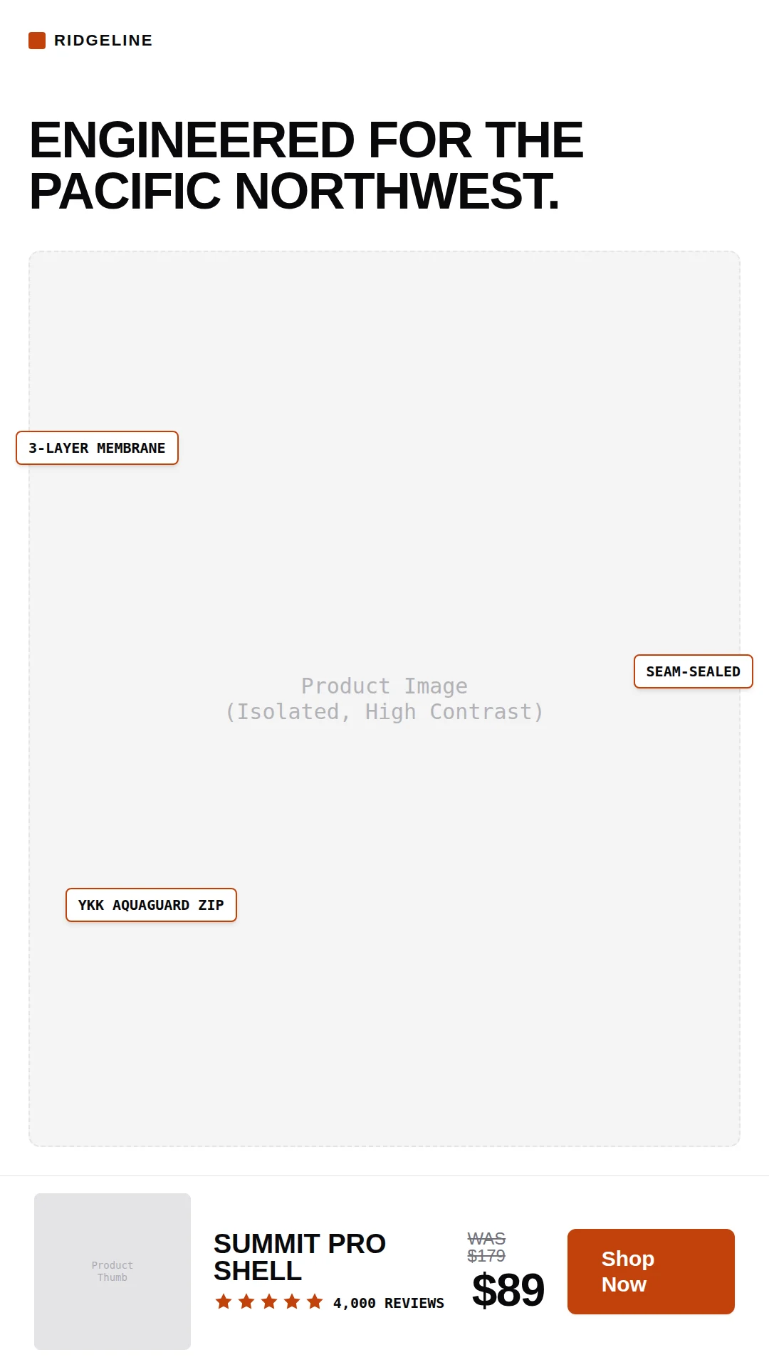 Feature annotation template, 9:16 placement